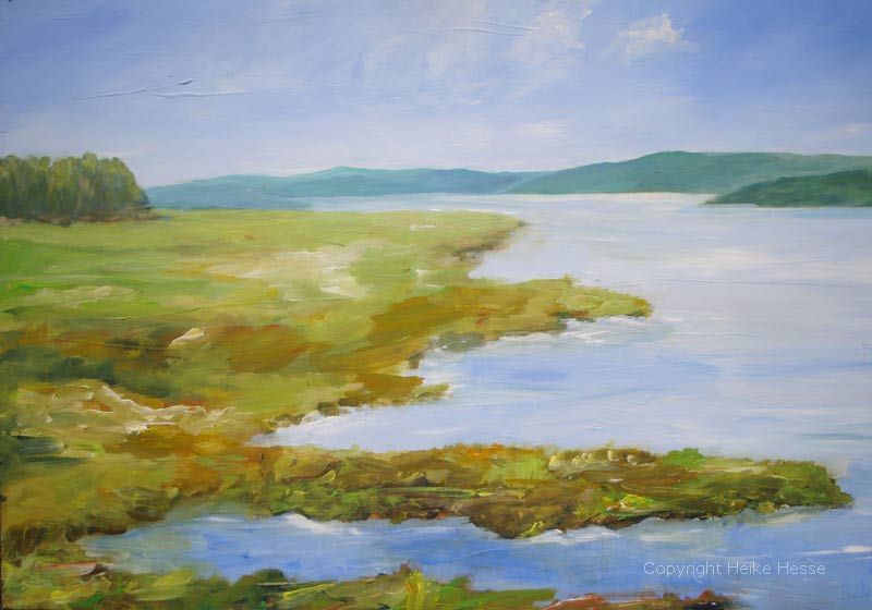 Heike Hesse Bilder Bild Kunst Gemälde Landschaft in Küste Meer